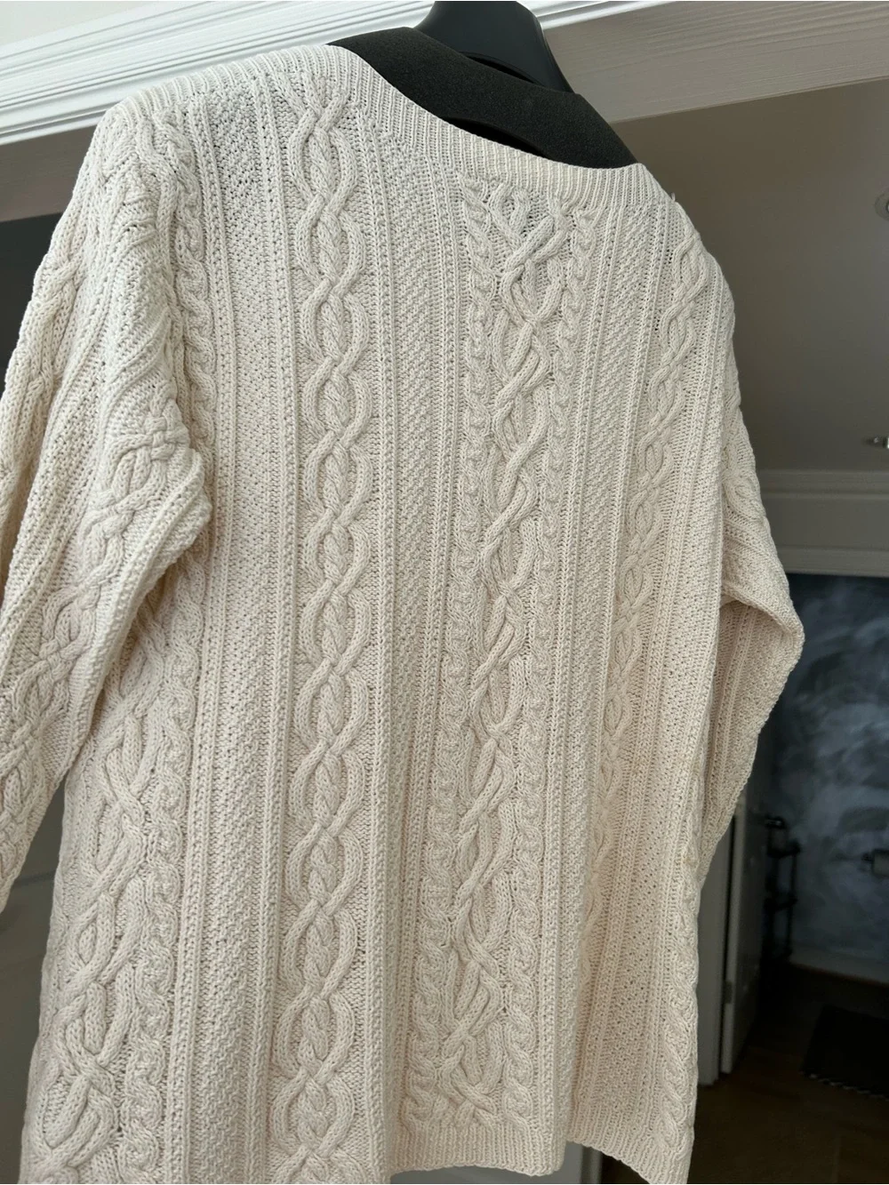 Lauren Ralph Lauren Ivory Cable Knit Scoopneck Sweater - Picture 3 of 5